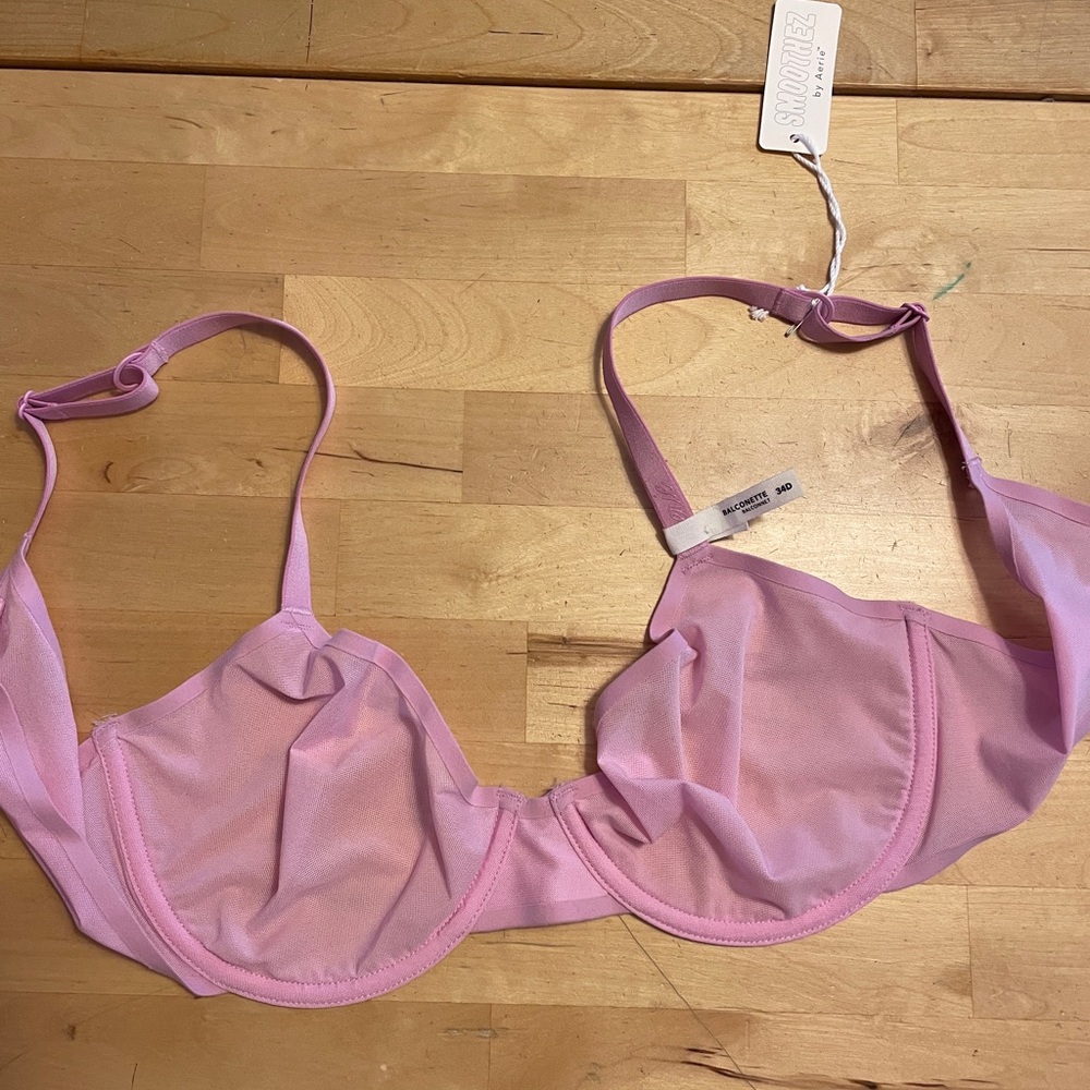 BNWT Aerie Smoothez Unlined Mesh Bra-Balconette